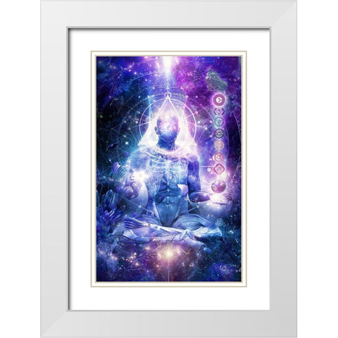 Mind Of Light White Modern Wood Framed Art Print with Double Matting by Gray, Cameron