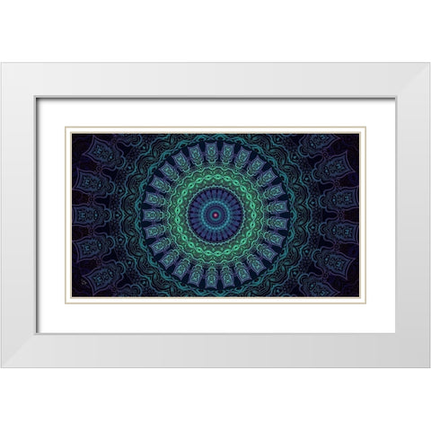 Set And Setting 5 White Modern Wood Framed Art Print with Double Matting by Gray, Cameron