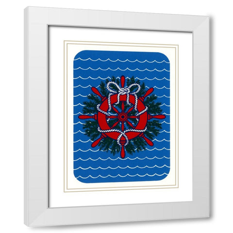 C-384 White Modern Wood Framed Art Print with Double Matting by Crockett Collection