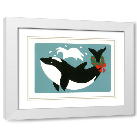 C-608 White Modern Wood Framed Art Print with Double Matting by Crockett Collection