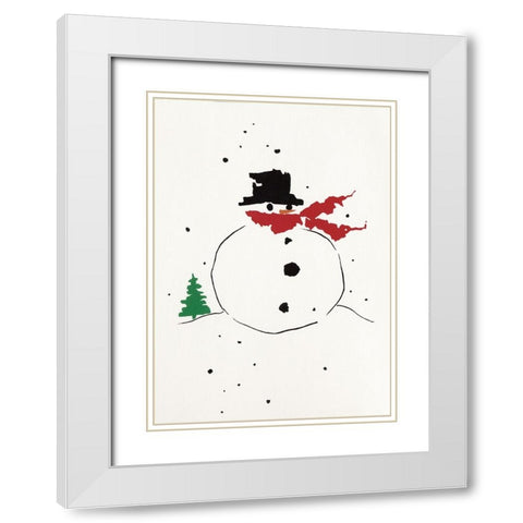 C-614 White Modern Wood Framed Art Print with Double Matting by Crockett Collection