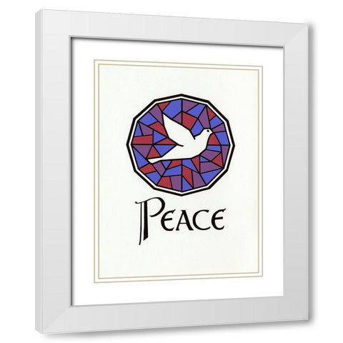 C-0080 White Modern Wood Framed Art Print with Double Matting by Crockett Collection