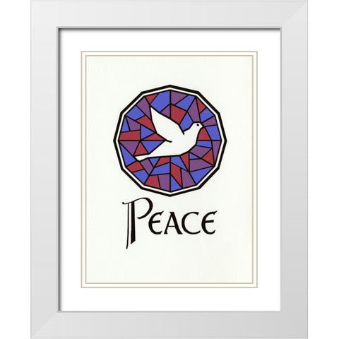 C-0080 White Modern Wood Framed Art Print with Double Matting by Crockett Collection