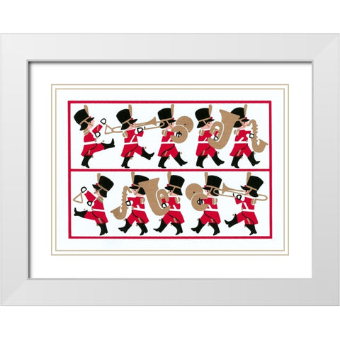 C-0200 White Modern Wood Framed Art Print with Double Matting by Crockett Collection