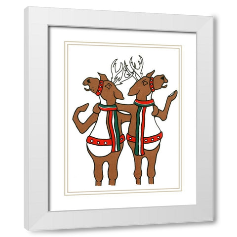 C-1010 White Modern Wood Framed Art Print with Double Matting by Crockett Collection