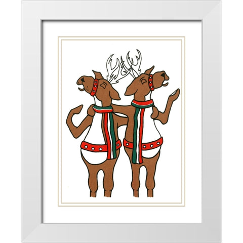 C-1010 White Modern Wood Framed Art Print with Double Matting by Crockett Collection