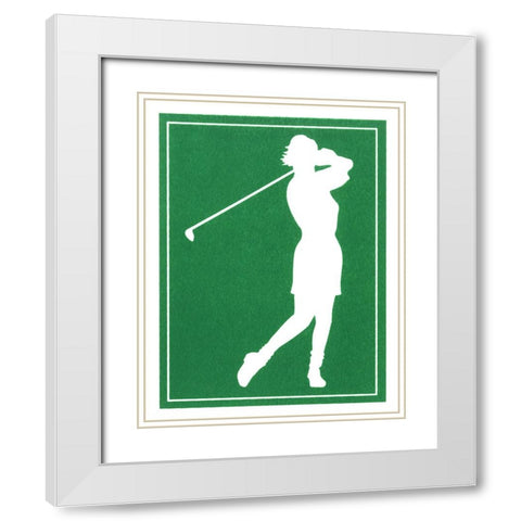 Ca124 White Modern Wood Framed Art Print with Double Matting by Crockett Collection