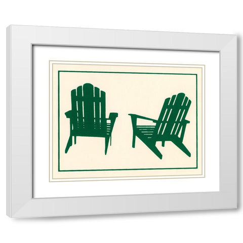 Ca130 White Modern Wood Framed Art Print with Double Matting by Crockett Collection