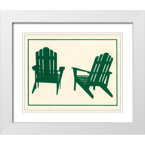 Ca130 White Modern Wood Framed Art Print with Double Matting by Crockett Collection