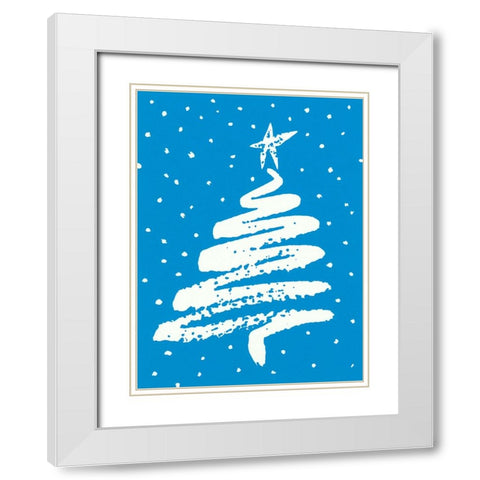 Ca161 White Modern Wood Framed Art Print with Double Matting by Crockett Collection