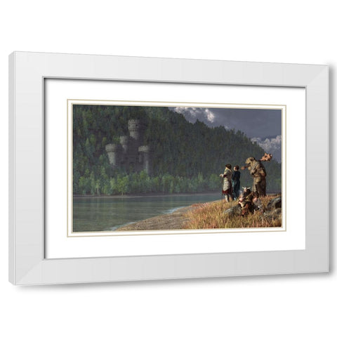 Fantasy Quest White Modern Wood Framed Art Print with Double Matting by Eskridge, Daniel