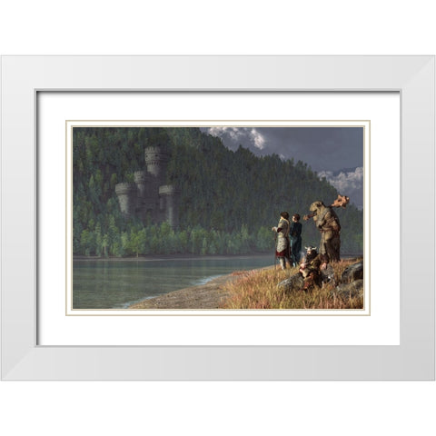 Fantasy Quest White Modern Wood Framed Art Print with Double Matting by Eskridge, Daniel