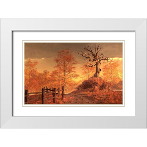The Dead Tree White Modern Wood Framed Art Print with Double Matting by Eskridge, Daniel