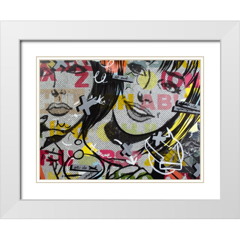 Apologies White Modern Wood Framed Art Print with Double Matting by Monteavaro, Dan