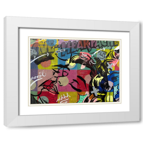 Fearless Heartache White Modern Wood Framed Art Print with Double Matting by Monteavaro, Dan