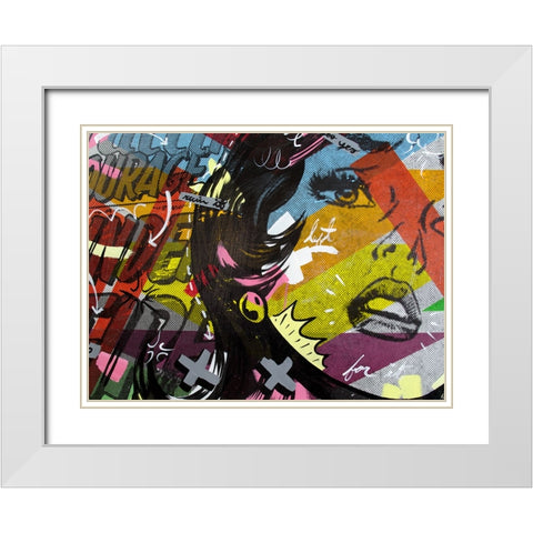 Left of Yes White Modern Wood Framed Art Print with Double Matting by Monteavaro, Dan