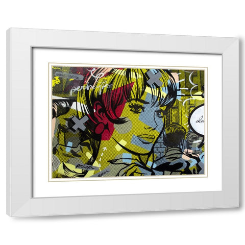 Man Hunter White Modern Wood Framed Art Print with Double Matting by Monteavaro, Dan
