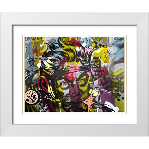 Only Love White Modern Wood Framed Art Print with Double Matting by Monteavaro, Dan