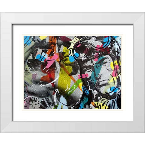 Strongman White Modern Wood Framed Art Print with Double Matting by Monteavaro, Dan