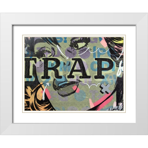 Trap White Modern Wood Framed Art Print with Double Matting by Monteavaro, Dan