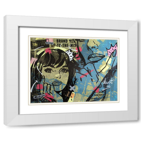 New Dramatic White Modern Wood Framed Art Print with Double Matting by Monteavaro, Dan