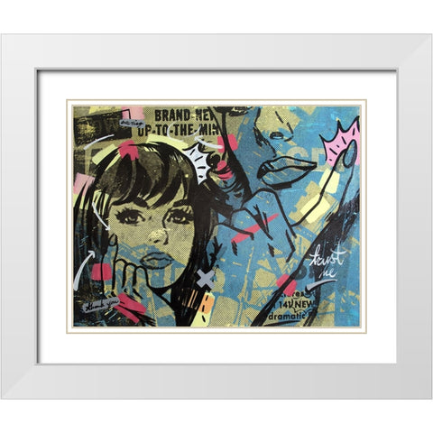 New Dramatic White Modern Wood Framed Art Print with Double Matting by Monteavaro, Dan