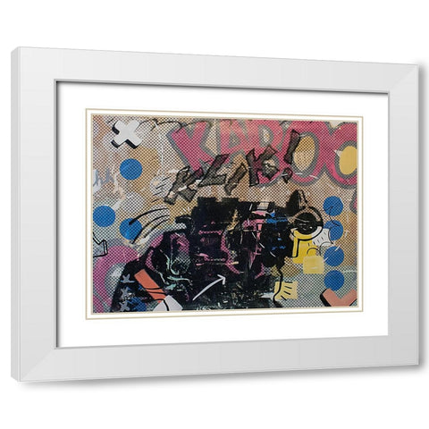 Bang Bang 1 White Modern Wood Framed Art Print with Double Matting by Monteavaro, Dan