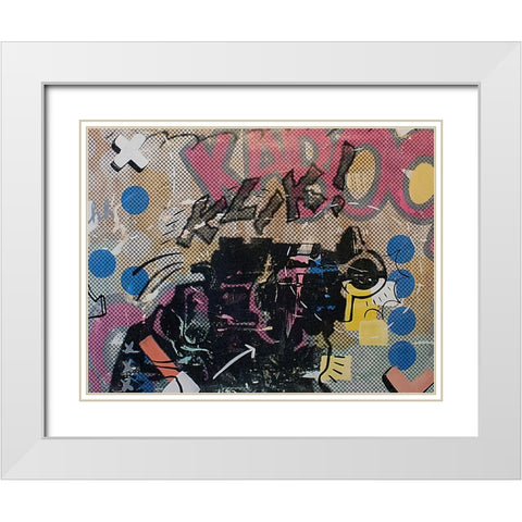 Bang Bang 1 White Modern Wood Framed Art Print with Double Matting by Monteavaro, Dan
