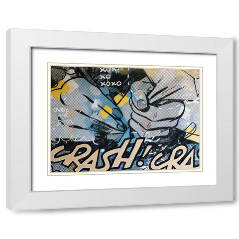 Over And Over 1 White Modern Wood Framed Art Print with Double Matting by Monteavaro, Dan