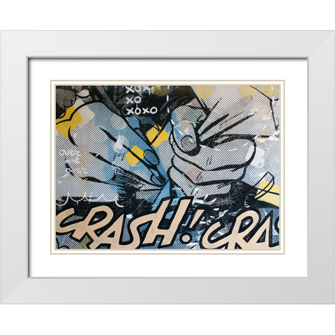 Over And Over 1 White Modern Wood Framed Art Print with Double Matting by Monteavaro, Dan