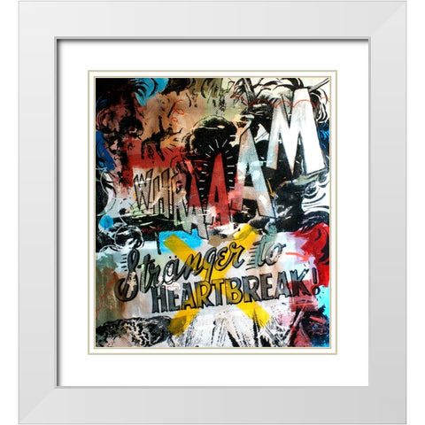 Stranger White Modern Wood Framed Art Print with Double Matting by Monteavaro, Dan