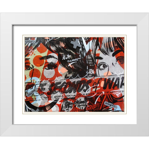 Three Seconds White Modern Wood Framed Art Print with Double Matting by Monteavaro, Dan