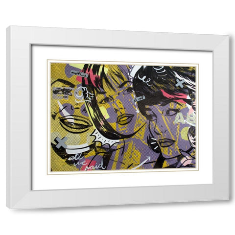Anything We Said White Modern Wood Framed Art Print with Double Matting by Monteavaro, Dan