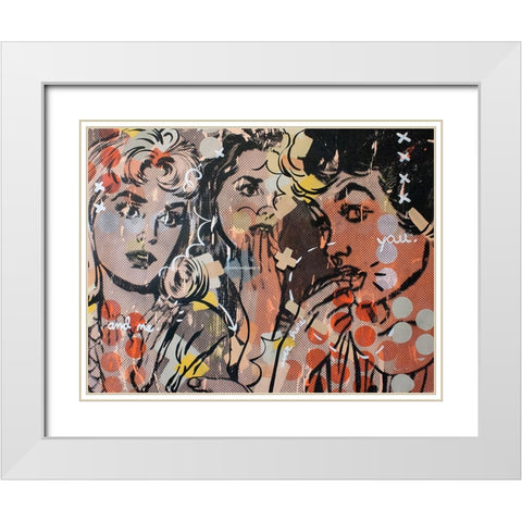 Candyland White Modern Wood Framed Art Print with Double Matting by Monteavaro, Dan