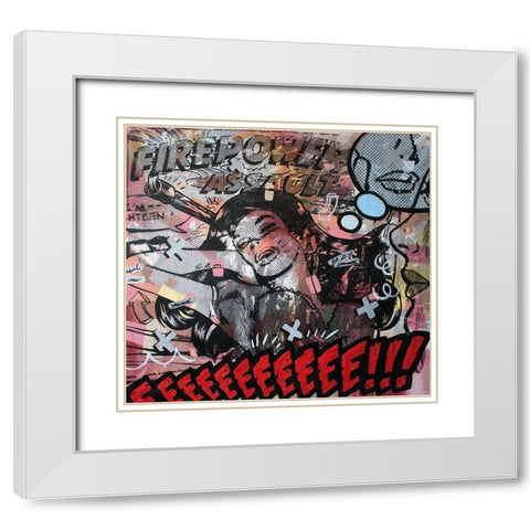 Firepower Assault White Modern Wood Framed Art Print with Double Matting by Monteavaro, Dan