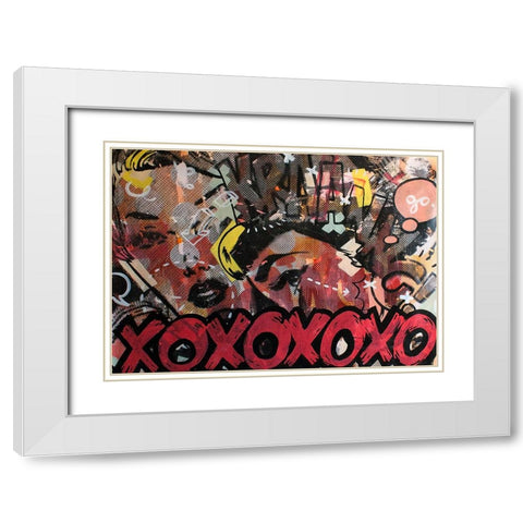 Kraang White Modern Wood Framed Art Print with Double Matting by Monteavaro, Dan