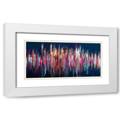 City Lights II White Modern Wood Framed Art Print with Double Matting by Manlove, David