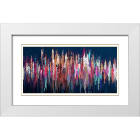 City Lights II White Modern Wood Framed Art Print with Double Matting by Manlove, David
