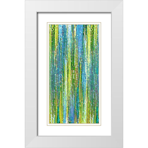 Effervescence White Modern Wood Framed Art Print with Double Matting by Manlove, David