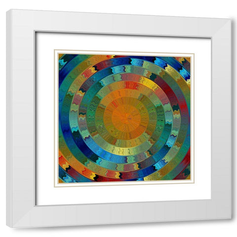 Native Sun White Modern Wood Framed Art Print with Double Matting by Manlove, David