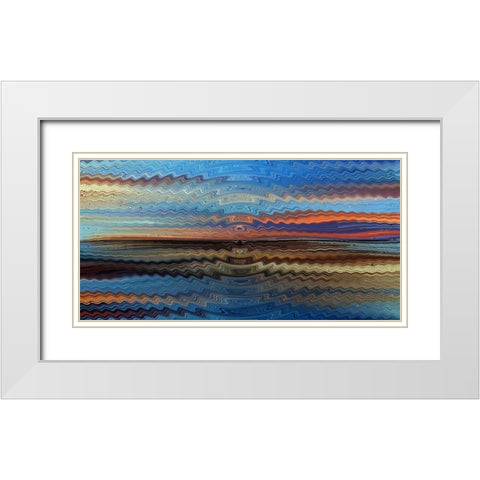 Bonneville Sunrise White Modern Wood Framed Art Print with Double Matting by Manlove, David