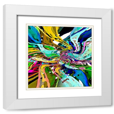 String Theory White Modern Wood Framed Art Print with Double Matting by Manlove, David