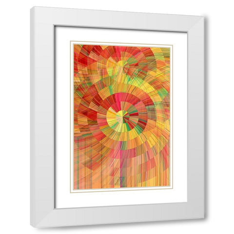 Lollipop White Modern Wood Framed Art Print with Double Matting by Manlove, David