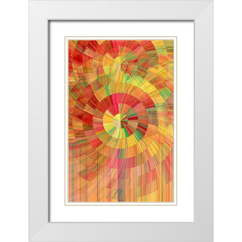 Lollipop White Modern Wood Framed Art Print with Double Matting by Manlove, David