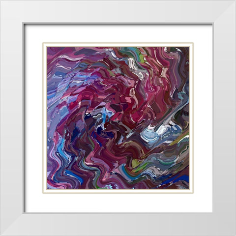 Oil of Lilac 2 lightbump White Modern Wood Framed Art Print with Double Matting by Manlove, David
