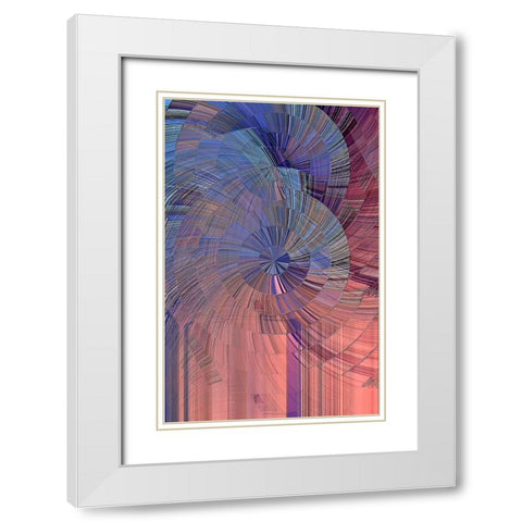 Pink, Blue and Purple White Modern Wood Framed Art Print with Double Matting by Manlove, David