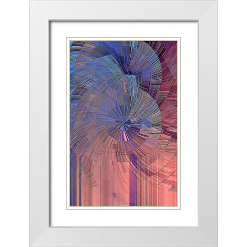 Pink, Blue and Purple White Modern Wood Framed Art Print with Double Matting by Manlove, David