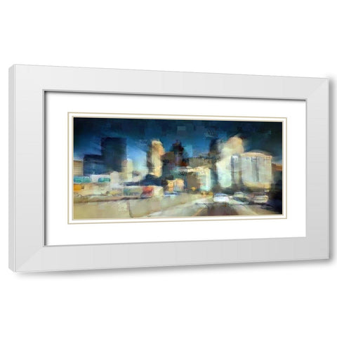 Mpls White Modern Wood Framed Art Print with Double Matting by Manlove, David