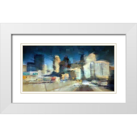 Mpls White Modern Wood Framed Art Print with Double Matting by Manlove, David