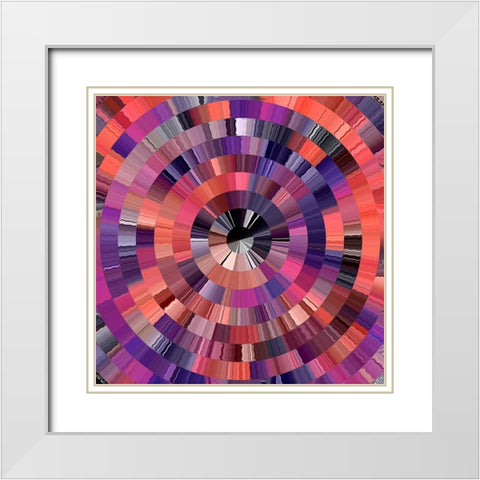 Coral Radial 2 White Modern Wood Framed Art Print with Double Matting by Manlove, David